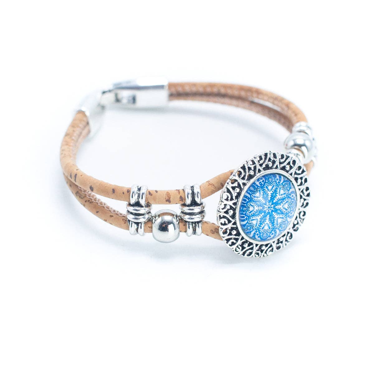 Cork Bracelet - Blue