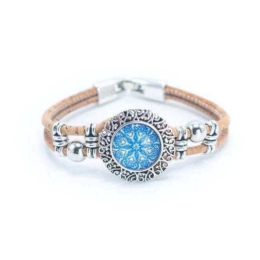 Cork Bracelet - Blue