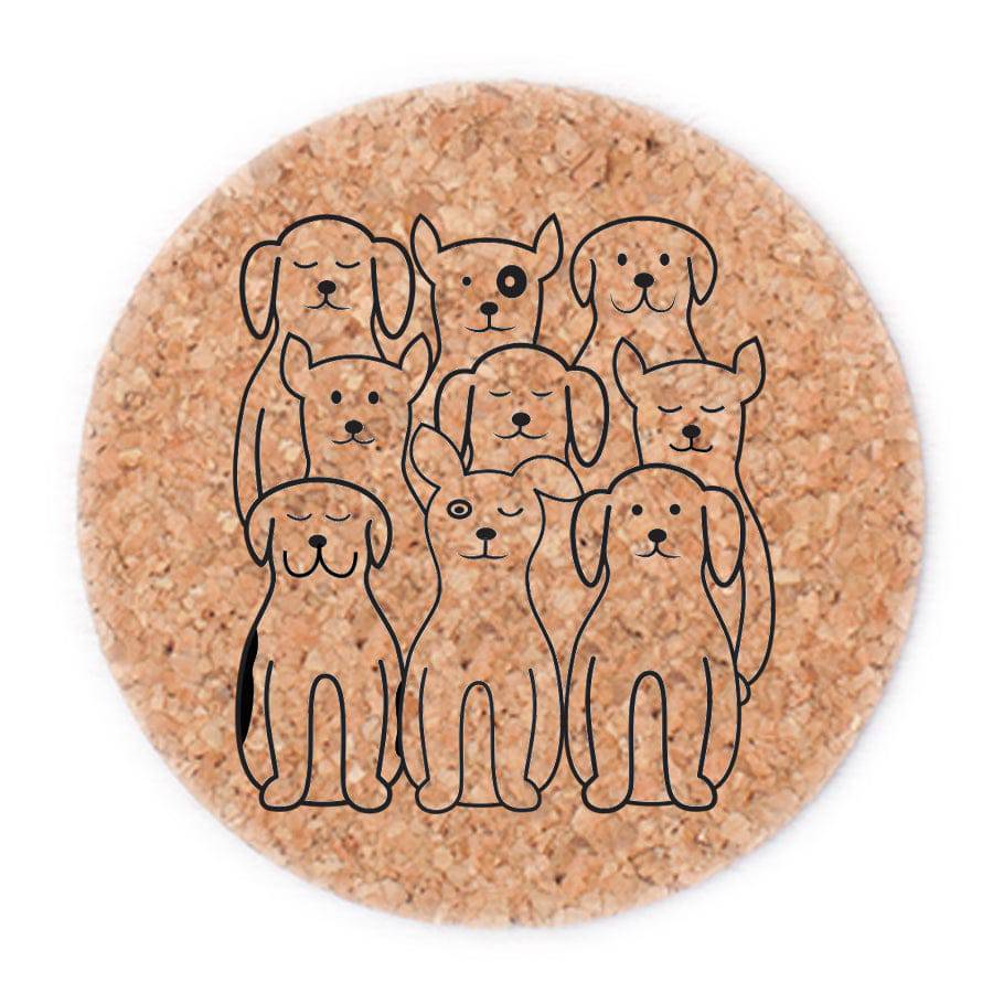 Cork Coaster Set - Dogs