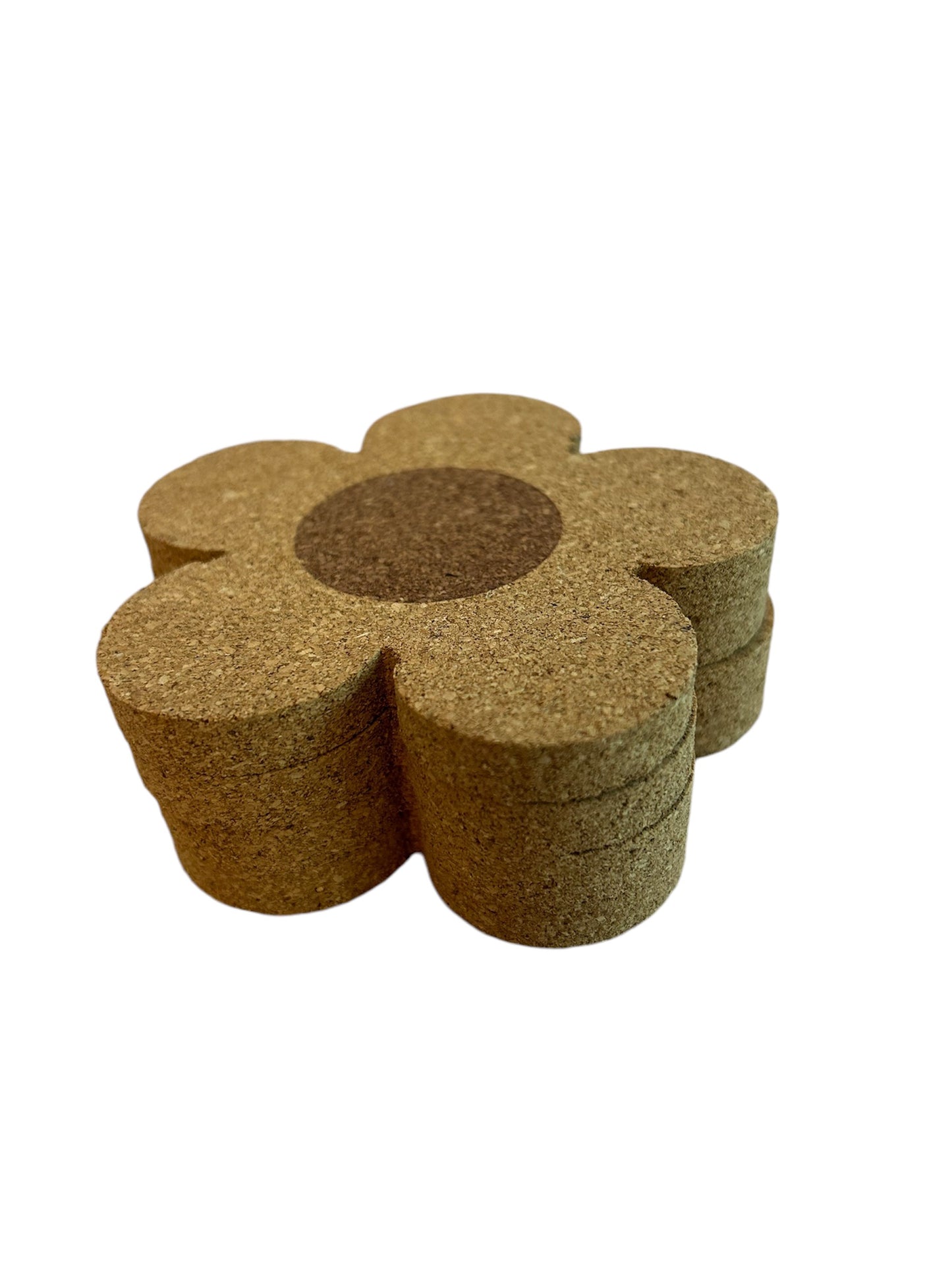 Cork Coaster Set - Flower