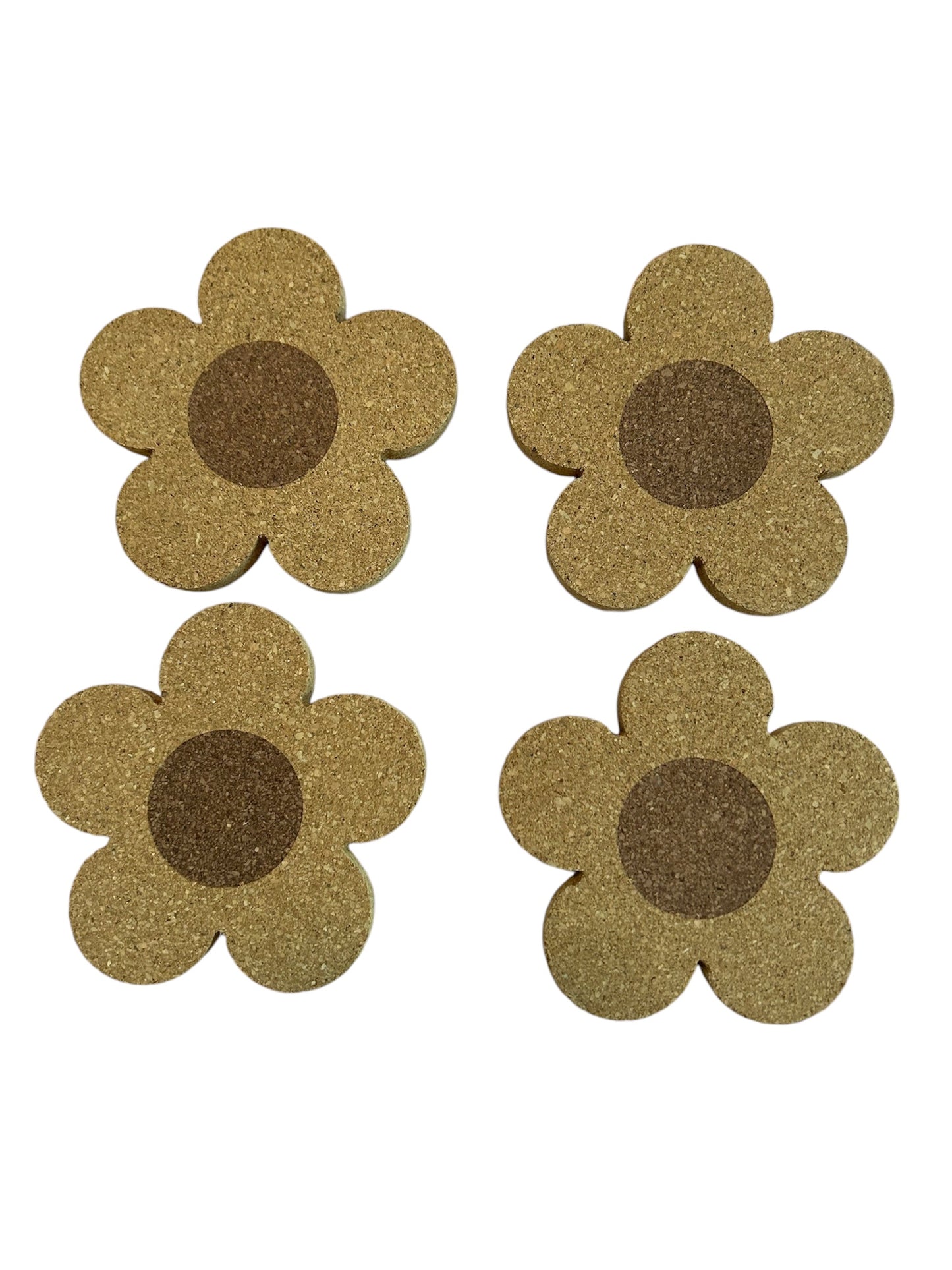 Cork Coaster Set - Flower