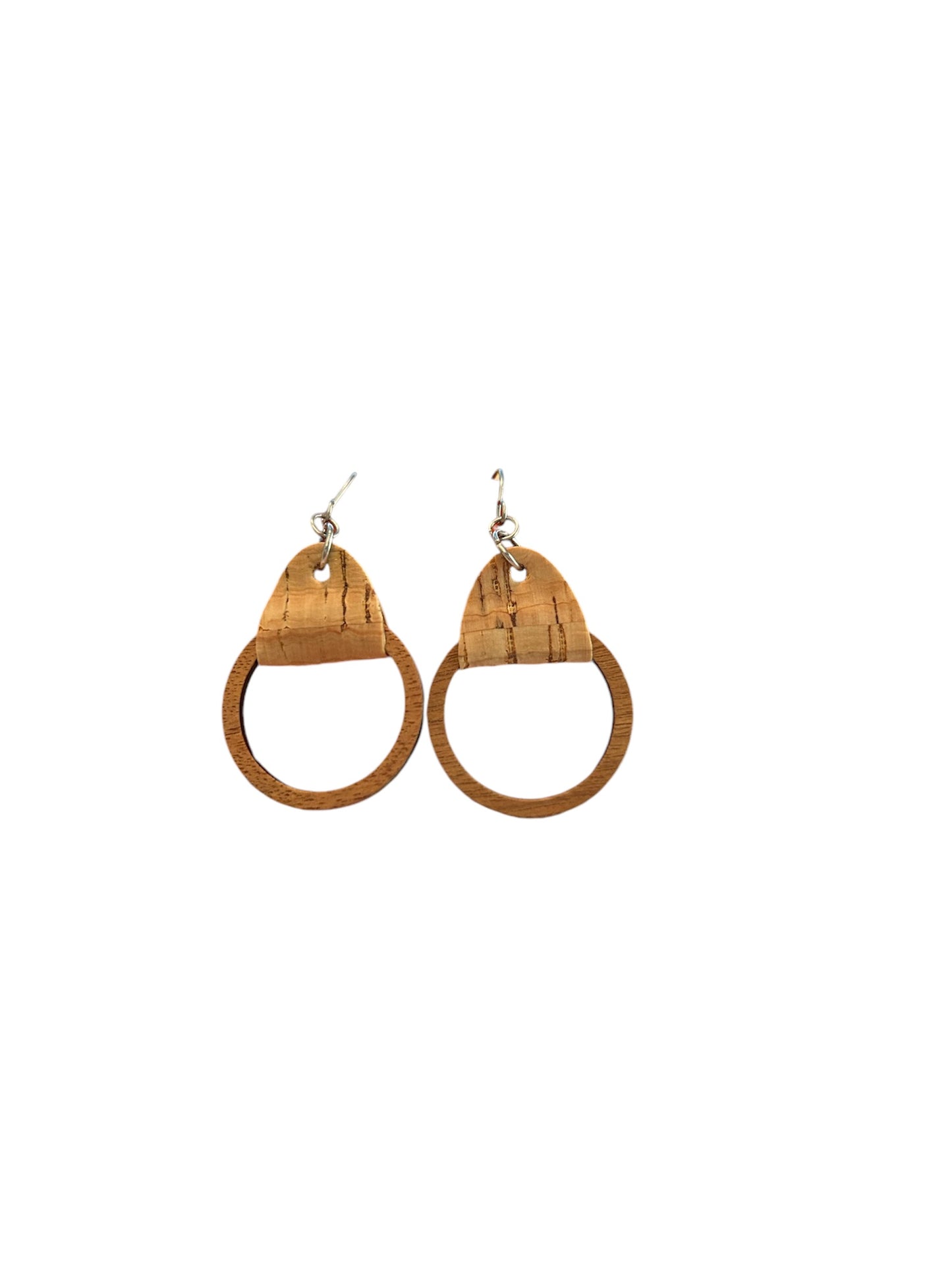 Cork & Wood Hoops - Natural