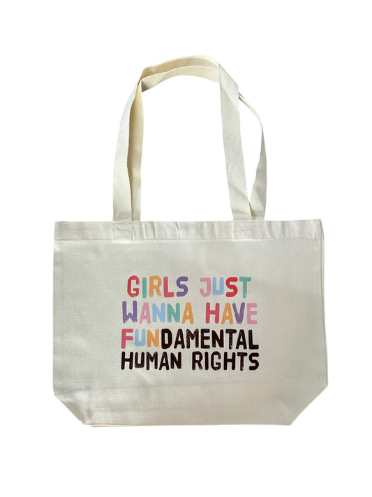 Canvas Tote - Girls Just Wanna Have Fundamental Human Rights