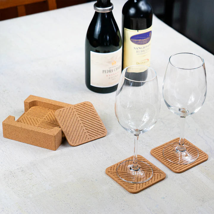 Cork Coaster Set - Square