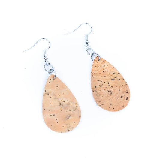 Cork Drop Earrings - Natural