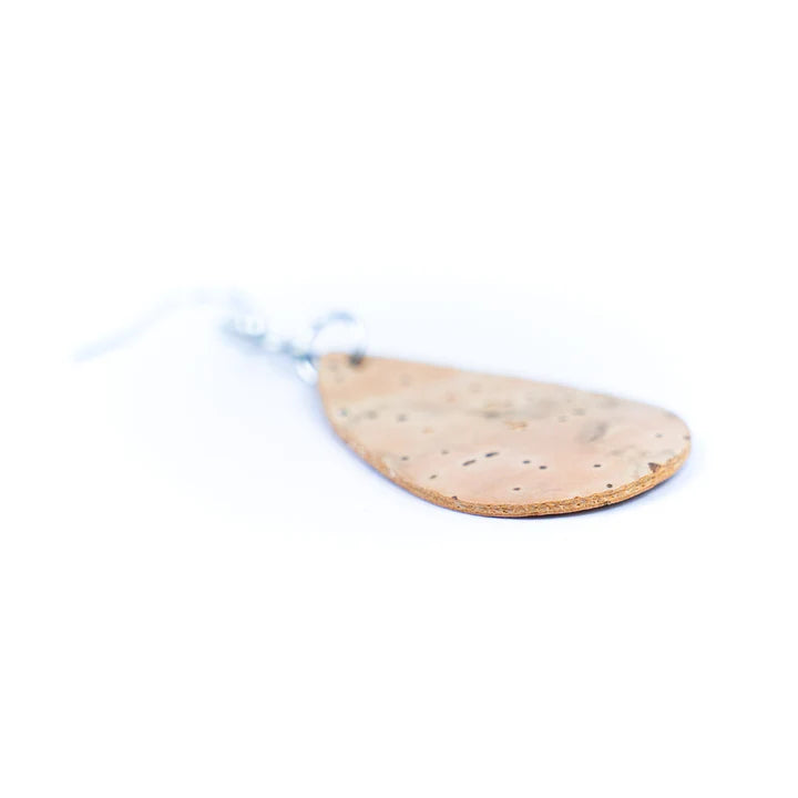 Cork Drop Earrings - Natural