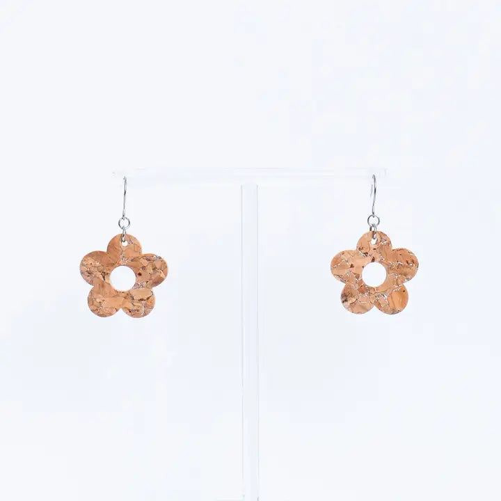 Cork Flower Earrings